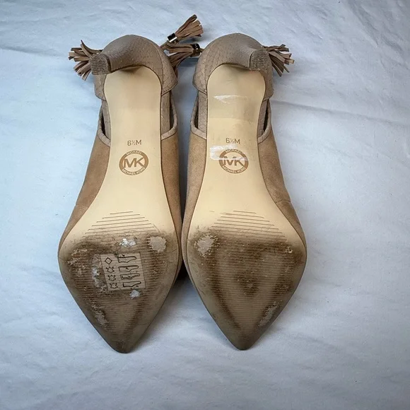 Michael Kors Tan Pointed Toe Heels Suede and leather 6.5 - Picture 4 of 4